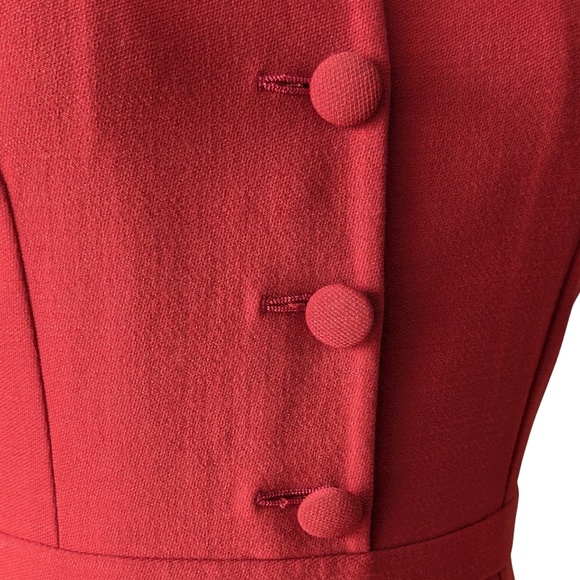 GUCCI Designer Runway Maroon Red Wool Dress - Picture 7 of 14